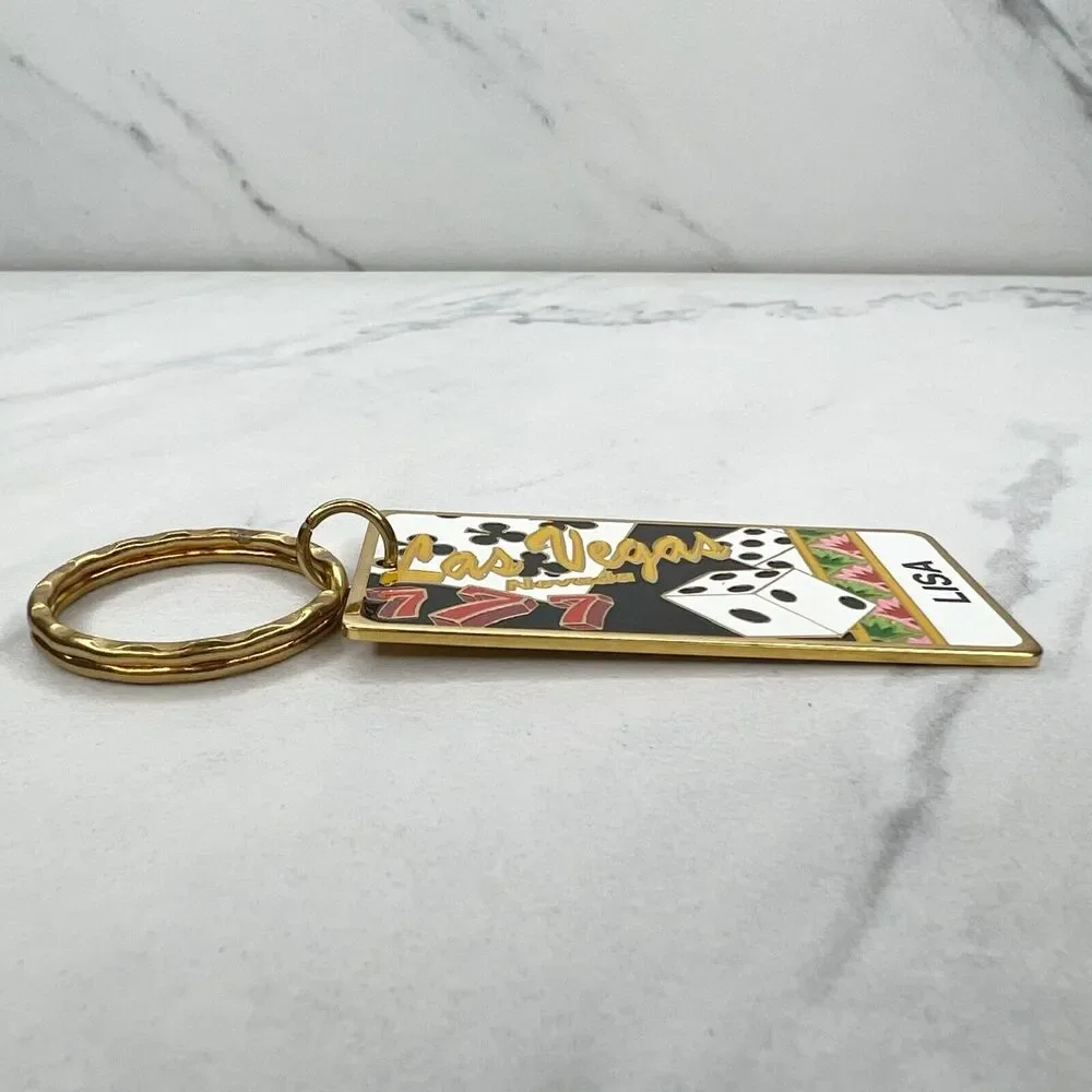 Las Vegas Nevada Lisa Casino Dice 777 Souvenir Keychain Keyring
